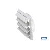 REJILLA DE VENTILACIÓN ABS BLANCO LAMAS MÓVILES Ø12 CM VENTA UNITARIA