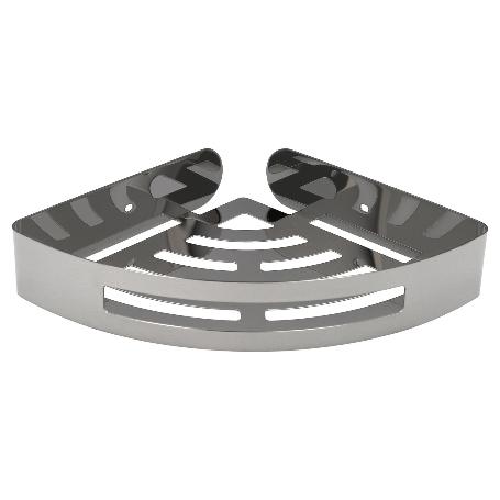 CESTILLO RINCON BAÑO AUTOADHESIVO, COLOR INOX CON EFECTO ESPEJO, AUTOADHESIVO RESISTENTE O CON TORNILLOS