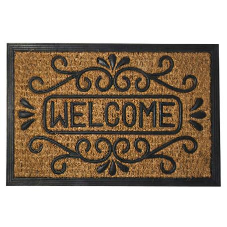 FELPUDO FIBRA COCO Y GOMA WELCOME 40X60 CM.