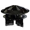 SOMBRERO COLOR NEGRO UNIVERSAL PARA ESTUFA DE Ø 80 A Ø 150 MM.