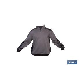 SUDADERA RANGER CUELLO CREMALLERA 280GMS GRIS-NEGRO T-M