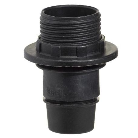 PORTALAMPARAS 4 A. E-14 CON ROSCA + ARANDELA NEGRO