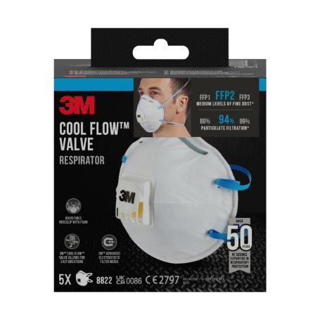 3M MASCARILLA PARTICULAS CON VALVULA FFP2 8822-5 7100328975