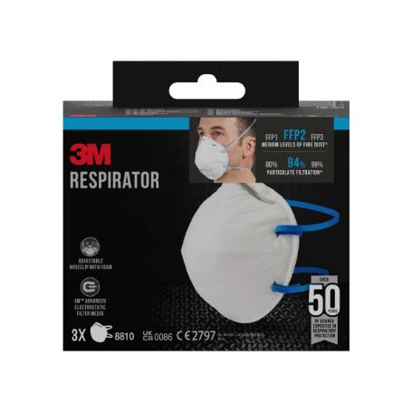 3M MASCARILLA PARTICULAS SIN VALVULA FFP2 8810-3 7100329312