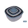 SET DE 7  FIAMBRERAS CUADRADAS 220/350/600/1200/2000/2700/3600 ML