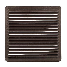 REJILLA VENTILACIÓN EMPOTRAR  17X17 CM. ALUMINIO MARRON