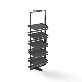 EMUCA ZAPATERO GIRATORIO PARA INTERIOR DE ARMARIO QUARTZ, H1640MM, MÓDULO 800MM, ACERO, ALUMINIO, MADERA, TITANIO