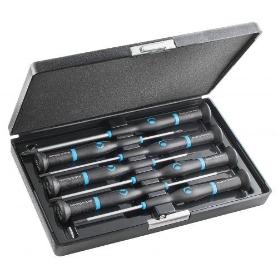 WITTE-89323-JUEGO DE 7 DESTORNILLADORES DE PRECISIÓN WITTRON EN ESTUCHE DE PLÁSTICO ANTICHOQUE (TORX)