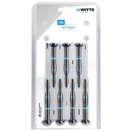 WITTE-89342-JUEGO DE 7 DESTORNILLADORES DE PRECISIÓN WITTRON EN ESTUCHE DE CARTÓN (PL/PH)