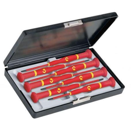 WITTE-89367-JUEGOS DE 7 DESTORNILLADORES DE PRECISIÓN WITTRON VDE EN ESTUCHE DE PLÁSTICO ANTICHOQUE (PL/PH)