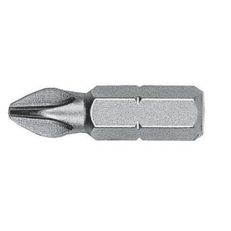 WITTE-27020-CAJA DE 100 PUNTAS PHILLIPS STANDARD GUÍA 1/4  CORTA (PH1X25 MM)