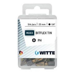 WITTE-4284219-5 PUNTAS EN CAJITA DE PLÁSTICO LARGO 25 MM (PH 1 BITFLEX TIN)