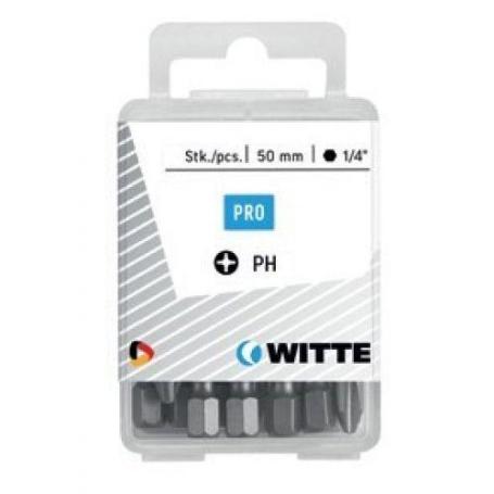 WITTE-427521-10 PUNTAS EN CAJITA DE PLÁSTICO LARGO 50 MM (PH 2)