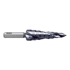 RUKO-101650-9P-BROCA ESCALONADA FLOWSTEP  HSS (5-12 MM)