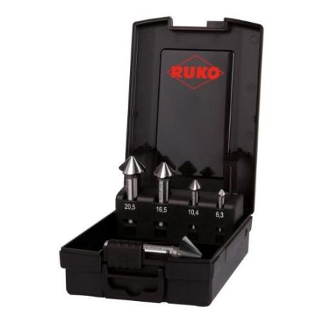RUKO-102891RO-JUEGO DE 5 AVELLANADORES CÓNICOS ULTIMATECUT 4S HSS