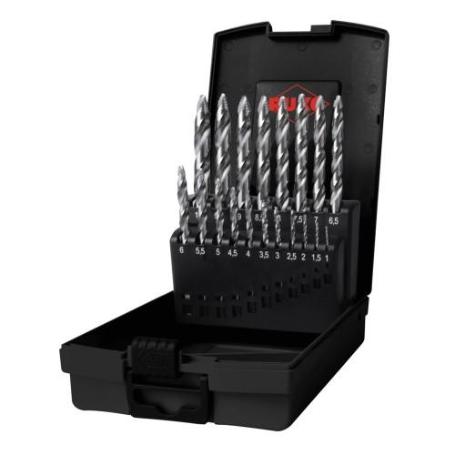RUKO-259214RO-JUEGO DE 19 BROCAS HELICOIDALES FLOWSTEP  HSS