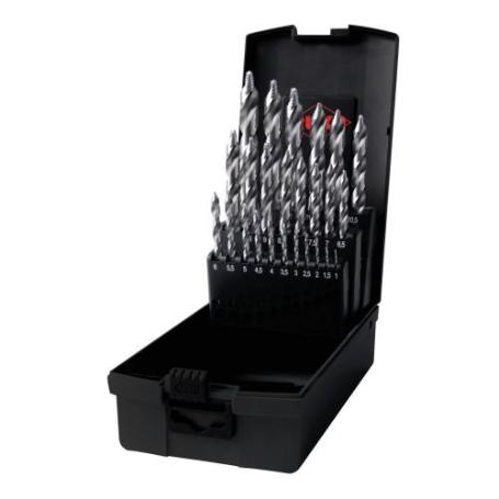 RUKO-259215RO-JUEGO DE 25 BROCAS HELICOIDALES FLOWSTEP  HSS