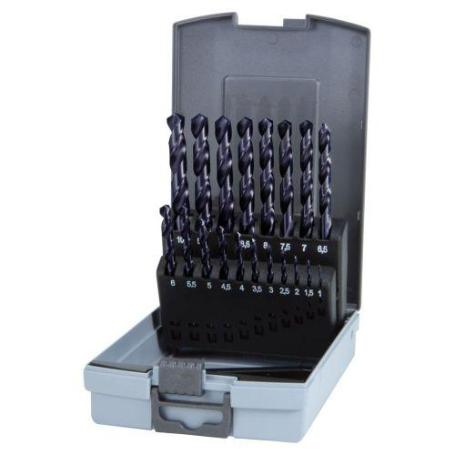 RUKO-215214FRO-JUEGOS DE 19 BROCAS HELICOIDALES DIN 338 TIPO VA HSSE-CO 5 TIALN