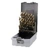RUKO-228214RO-JUEGOS DE 19 BROCAS HELICOIDALES DIN 338 TIPO UNI HSSE-CO 5