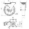 RUEDA GIRATORA PLACA FRENO 4MM 10ZVRFD200-FTB NYLON BLANCO EXTRAFUERTE BOLAS
