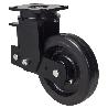 RUEDA GIRATORA PLACA 10HLSB200-HGB SUSPENSION HIERRO-GOMA NEGRA NATURAL BOLAS