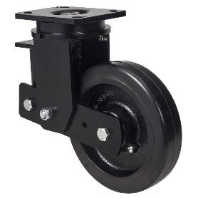 RUEDA GIRATORA PLACA(ANCHA)10HLSBA250-HGB SUSPENSION GOMA NEGRA NATURAL BOLAS