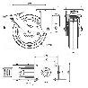RUEDA GIRATORA PLACA FR.(ANCHA)10HLSBAFN250-HGB SUSPENSION GOMA NEGRA NAT.BOL