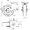 RUEDA GIRATORA PLACA (ANCHA) 10HLSBA250-HUB SUSPENSION POLIUR.NARANJA BOLAS