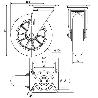 RUEDA GIRATORA PLACA 4MM 10ZVR200-AUAB ALUMINIO-POLIUR.NARANJA BOLAS BALONA
