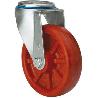RUEDA GIRATORA AGUJERO M12 INOX.20ZVI200-TD RESINA MARRON EJE LISO