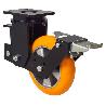RUEDA GIRATORA PLACA FR.10HLSBFN160-AUAB SUSPENSION POLIUR.NARAN.BOLAS BALONA