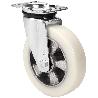Rueda giratora placa 4mm 10zvr200-ausb alum.-poliur.blancoveloceje bolas
