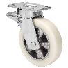 Rueda giratora placa freno 10slrfd200-ausb alum.-poliur.blancovelocbolas