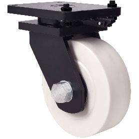 RUEDA GIRATORA PLACA MEC.DIR.10HLRMD300-NFB NYLON FUNDIDO EJE BOLAS