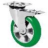 RUEDA GIRATORA PLACA FR.4MM 10ZVRFD200-AUAGB ALUM-POLIUR.VERDE BOLAS BALONA