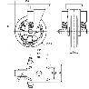 RUEDA GIRATORA PLACA 10HLSE200-DEGB SUSPENSION GOMA GRIS ELASTICA EJE BOLAS