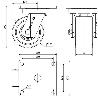 RUEDA GIRATORA PLACA (ANCHA) 10HLB150A-NFB NYLON FUNDIDO EJE BOLAS