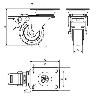RUEDA GIRATORA PLACA FRENO INOX.10BHIFD60CP-PGIA POLIAMIX-GOMA GRIS EJE LISO