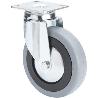 RUEDA GIRATORA PLACA 10BHA100CP-PGAN POLIAMIX-GOMA GRIS EJE LISO