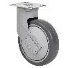RUEDA GIRATORA PLACA 10HC125CP-PGAISB GOMA GRIS .EJE BOLAS