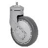 RUEDA GIRATORA ESPIGA ROSCADA M12X25 50HC125CP-PGAISB GOMA GRIS EJE BOLAS