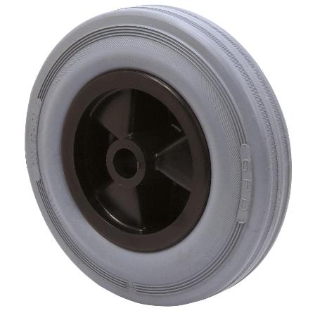 RUEDA PSR160-20-60 NUCLEO POLIAMIX Y BANDA GOMA GRIS (COJ.ROD.INOX)