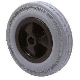 RUEDA PSR200-20-60 NUCLEO POLIAMIX Y BANDA GOMA GRIS (COJ.ROD.INOX)