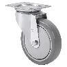 RUEDA GIRATORA PLACA 10ZV125CP-PGAISB GOMA GRIS EJE BOLAS