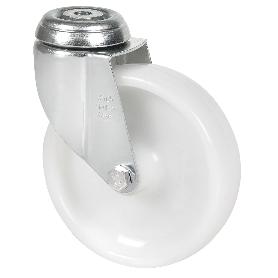 RUEDA GIRATORA AGUJERO M10 20BHA100-UTR POLIAMIX BLANCO EJE RODILLOS