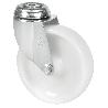 RUEDA GIRATORA AGUJERO M10 20BHA125-UTR POLIAMIX BLANCO EJE RODILLOS