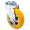 RUEDA GIRATORA AGUJERO M12 20ZV125-AUAB ALUMINIO-POLIUR.NARANJA BOLAS BALONA