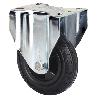 RUEDA FIJA  17ZVL125-PSN POLIAMIX-GOMA NEGRA EJE LISO
