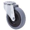 RUEDA GIRATORA AGUJERO M12 20ZVL125CP-PGASB POLIAMIX-GOMA GRIS EJE BOLAS