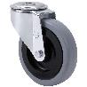RUEDA GIRATORA AGUJERO M12 INOX.20ZVLI125-PGAN POLIAMIX-GOMA GRIS EJE LISO